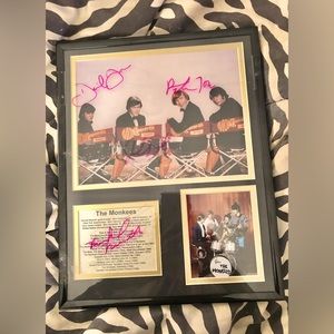 MONKEES AUTHENTIC AUTOGRAPHED PLAQUE